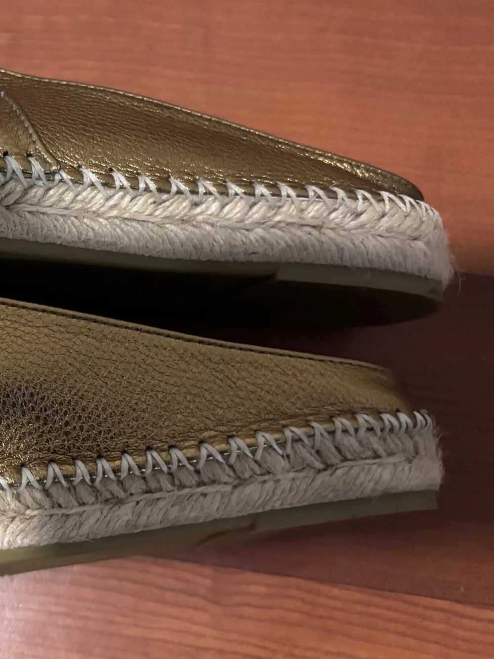Valentino Garavani VLogo metallic leather espadrilles